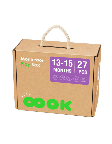 TOOKY TOY Box Pudełko XXL Montessori Edukacyjne 7w1 Sensoryczne 13-15 Mies