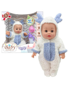 WOOPIE ROYAL Baby Doll in Reindeer Outfit + Accessories 28cm