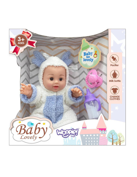 WOOPIE ROYAL Lalka Bobas w Ubranku Reniferek + Akcesoria 28cm