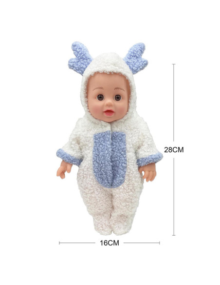 WOOPIE ROYAL Lalka Bobas w Ubranku Reniferek + Akcesoria 28cm