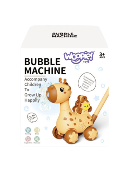 WOOPIE Pchacz Jelonek 2w1 Maszyna do Robienia Baniek Mydlanych dla Dzieci