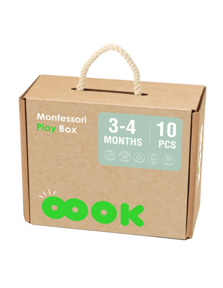 TOOKY TOY Box Pudełko XXL Montessori Edukacyjne 6w1 Sensoryczne 3-4 Mies