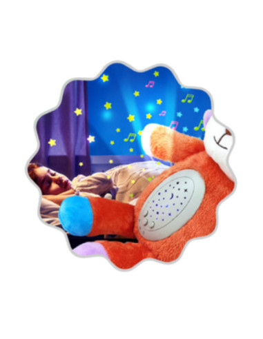 WOOPIE BABY Przytulanka Usypiacz Projektor 2w1 Różowy Miś - 10 Kołysanek