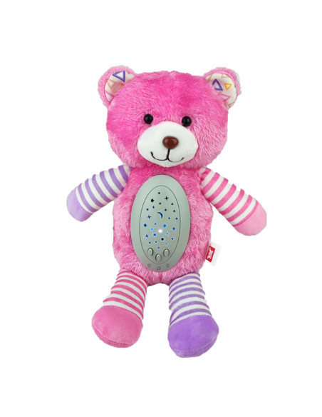 WOOPIE BABY Przytulanka Usypiacz Projektor 2w1 Różowy Miś - 10 Kołysanek