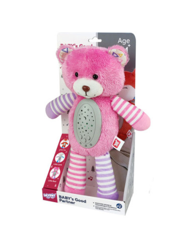 WOOPIE BABY Przytulanka Usypiacz Projektor 2w1 Różowy Miś - 10 Kołysanek