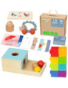 TOOKY TOY Box Pudełko XXL Montessori Edukacyjne 6w1 Sensoryczne 7-8 Mies