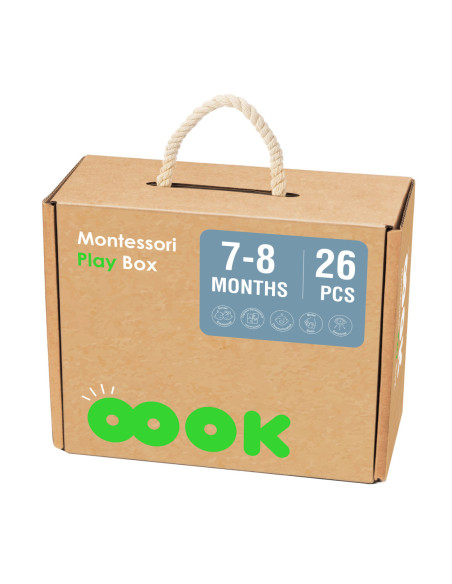 TOOKY TOY Box Pudełko XXL Montessori Edukacyjne 6w1 Sensoryczne 7-8 Mies