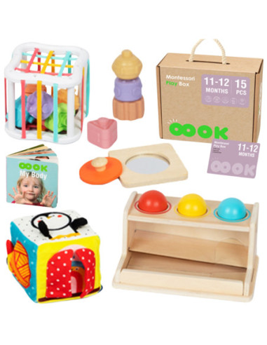 TOOKY TOY Box Pudełko XXL Montessori Edukacyjne 5w1 Sensoryczne 11-12 Mies