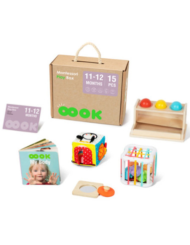 TOOKY TOY Box Pudełko XXL Montessori Edukacyjne 5w1 Sensoryczne 11-12 Mies