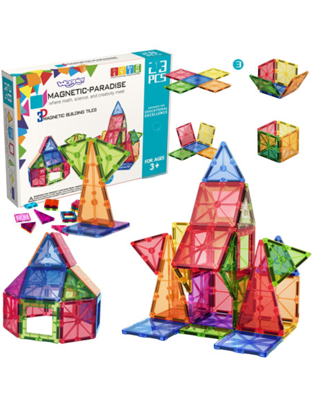WOOPIE Magnetyczne Klocki Konstrukcyjne Montessori 3D