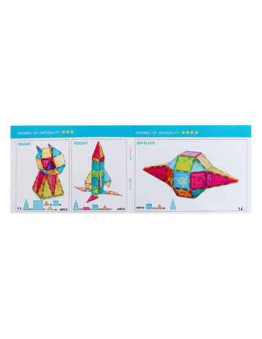 WOOPIE Magnetyczne Klocki Konstrukcyjne Montessori 3D