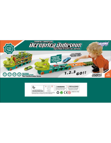 WOOPIE Zabawkowa Ciężarówka Dinozaur Tor dla Samochodzików