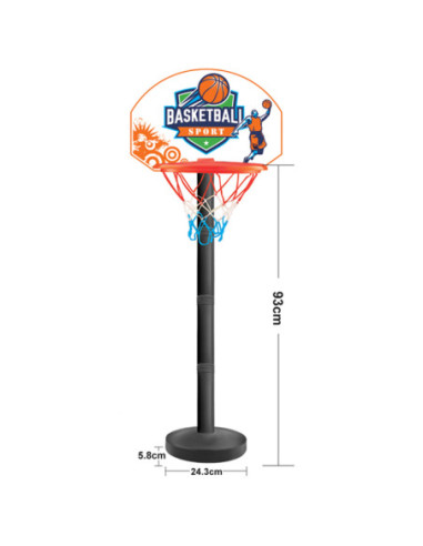 WOOPIE Zestaw Do Koszykówki Piłka Gra Zręcznościowa z 93cm