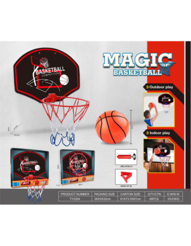 WOOPIE Tablica do Koszykówki na Ścianę