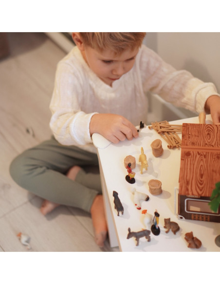 WOOPIE Zestaw Mały Rolnik Farma Zagroda + Zwierzęta i Akcesoria