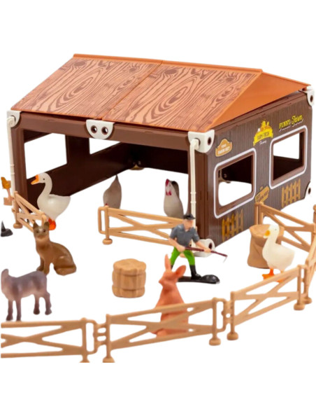 WOOPIE Zestaw Mały Rolnik Farma Zagroda + Zwierzęta i Akcesoria