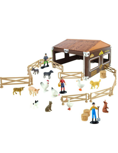 WOOPIE Zestaw Mały Rolnik Farma Zagroda + Zwierzęta i Akcesoria