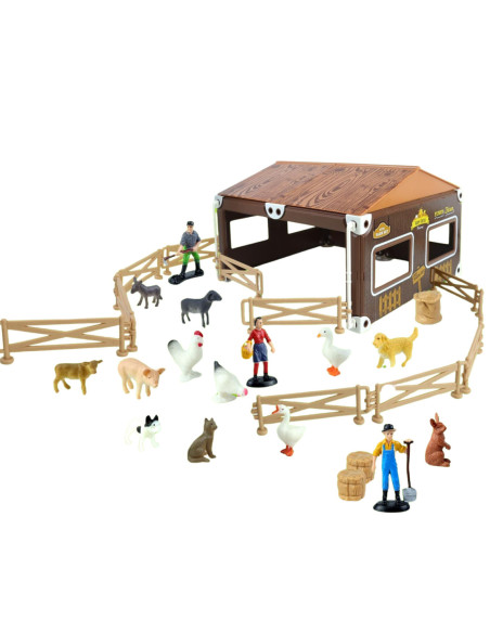 WOOPIE Zestaw Mały Rolnik Farma Zagroda + Zwierzęta i Akcesoria