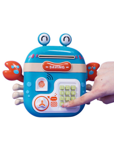 WOOPIE Elektroniczna Skarbonka Krab Plecak na Kod Niebieski
