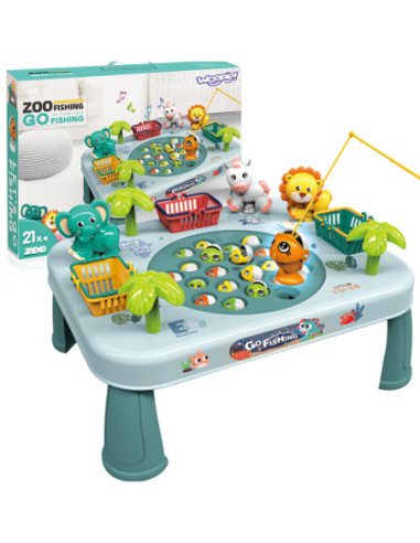 WOOPIE Gra Zręcznościowa Łowienie Ryb Interaktywny Stolik Zielony