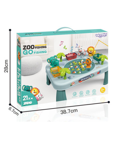 WOOPIE Gra Zręcznościowa Łowienie Ryb Interaktywny Stolik Zielony