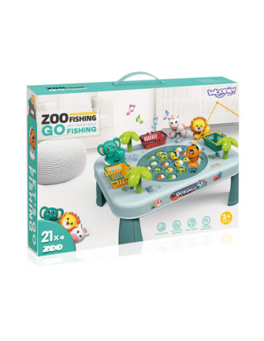 WOOPIE Gra Zręcznościowa Łowienie Ryb Interaktywny Stolik Zielony