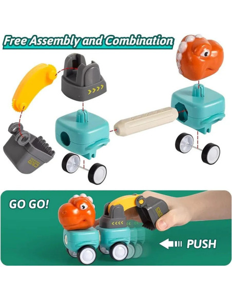 WOOPIE Klocki Magnetyczne Dinozaury- Konstrukcyjne