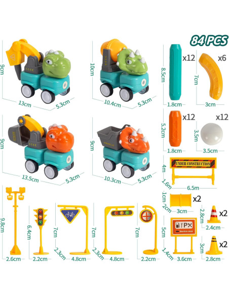 WOOPIE Klocki Magnetyczne Dinozaury- Konstrukcyjne