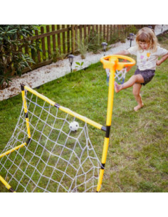 WOOPIE Zestaw 2w1 koszykówka Bramka do Piłki Nożnej + Piłki i Pompka 2