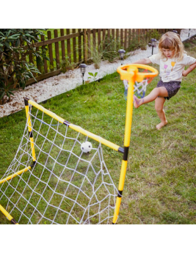WOOPIE Zestaw 2w1 koszykówka Bramka do Piłki Nożnej + Piłki i Pompka