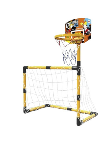 WOOPIE Zestaw 2w1 koszykówka Bramka do Piłki Nożnej + Piłki i Pompka