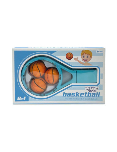 WOOPIE Zabawka Wodna do Kąpieli Koszykówka + Zestaw Piłeczek 2w1