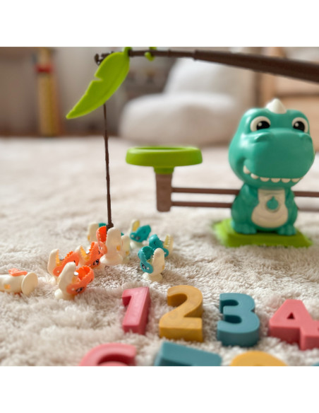 WOOPIE Waga Szalkowa Równoważnia Gra Łowienie Dinozaurów Rybek Nauka Liczydło