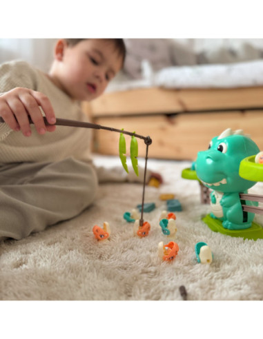 WOOPIE Waga Szalkowa Równoważnia Gra Łowienie Dinozaurów Rybek Nauka Liczydło