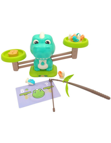 WOOPIE Waga Szalkowa Równoważnia Gra Łowienie Dinozaurów Rybek Nauka Liczydło