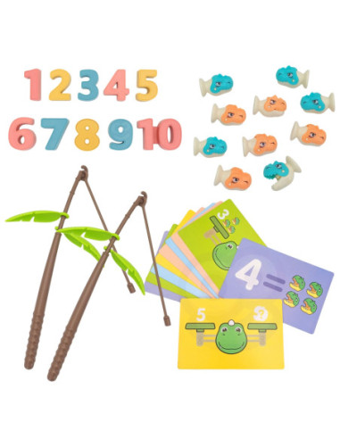 WOOPIE Waga Szalkowa Równoważnia Gra Łowienie Dinozaurów Rybek Nauka Liczydło