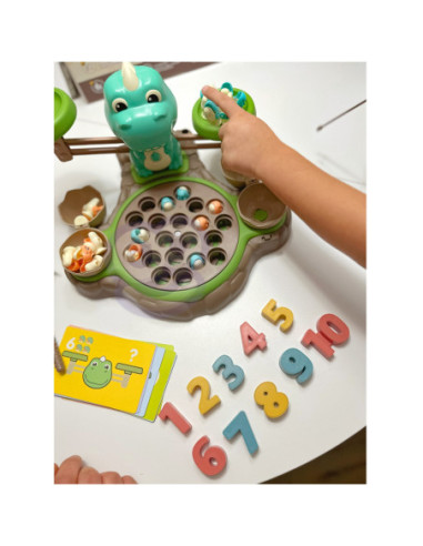 WOOPIE Waga Szalkowa Gra Łowienie Małych Prehistorycznych Dinozaurów Nauka Liczydło