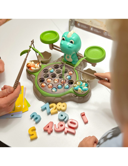 WOOPIE Waga Szalkowa Gra Łowienie Małych Prehistorycznych Dinozaurów Nauka Liczydło