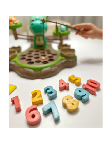 WOOPIE Waga Szalkowa Gra Łowienie Małych Prehistorycznych Dinozaurów Nauka Liczydło