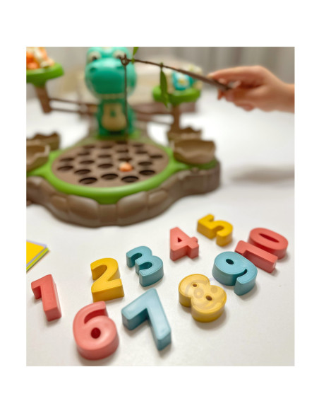 WOOPIE Waga Szalkowa Gra Łowienie Małych Prehistorycznych Dinozaurów Nauka Liczydło