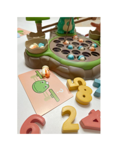 WOOPIE Waga Szalkowa Gra Łowienie Małych Prehistorycznych Dinozaurów Nauka Liczydło