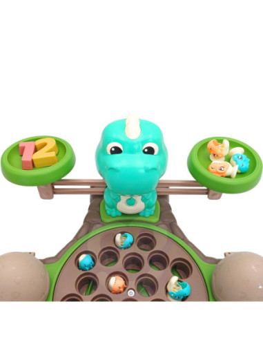 WOOPIE Waga Szalkowa Gra Łowienie Małych Prehistorycznych Dinozaurów Nauka Liczydło