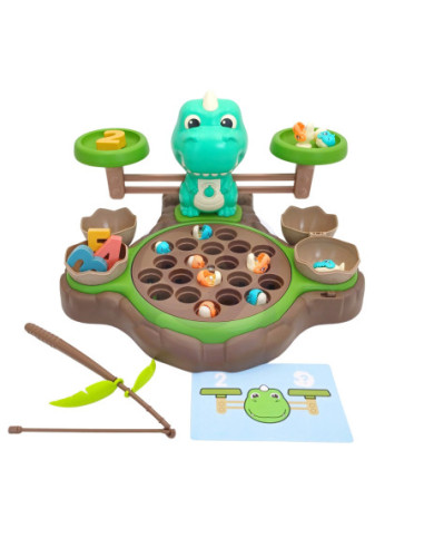 WOOPIE Waga Szalkowa Gra Łowienie Małych Prehistorycznych Dinozaurów Nauka Liczydło