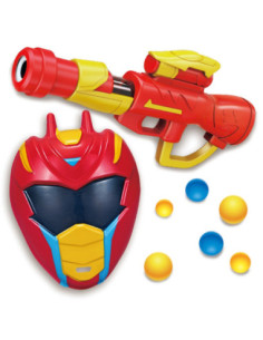 WOOPIE Zestaw Pistolet Karabin Na Piankowe Kulki + Maska Dla Dzieci Wyrzutnia Automatyczna 11 el.