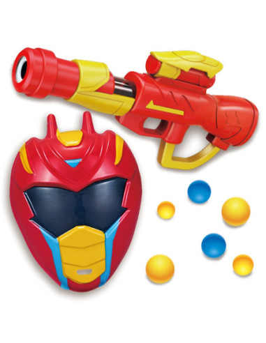 WOOPIE Zestaw Pistolet Karabin Na Piankowe Kulki + Maska Dla Dzieci Wyrzutnia Automatyczna 11 el.