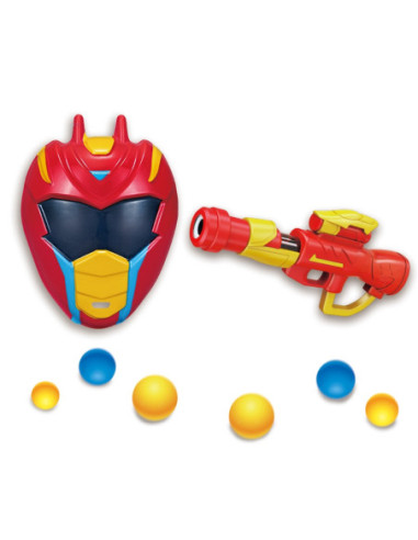 WOOPIE Zestaw Pistolet Karabin Na Piankowe Kulki + Maska Dla Dzieci Wyrzutnia Automatyczna 11 el.