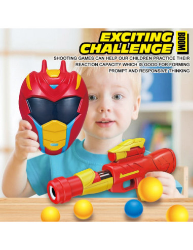 WOOPIE Zestaw Pistolet Karabin Na Piankowe Kulki + Maska Dla Dzieci Wyrzutnia Automatyczna 11 el.