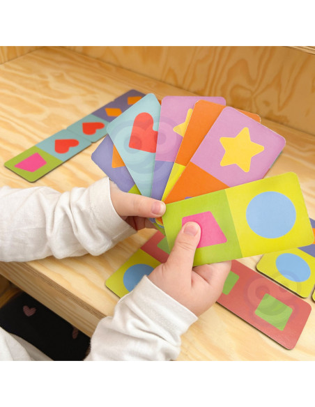 WOOPIE Gra Edukacyjna Transport Zwierzęta Puzzle Domino Montessori