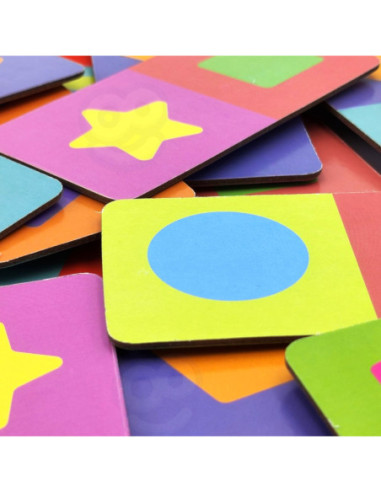 WOOPIE Gra Edukacyjna Transport Zwierzęta Puzzle Domino Montessori