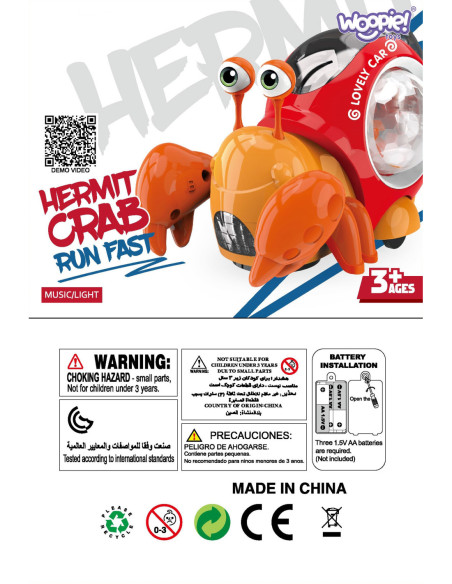 WOOPIE Pełzający Krab Projektor Pomarańczowy Zabawka Sensoryczna